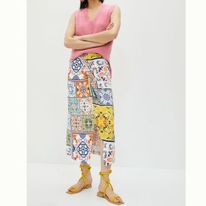 Anthropologie Tiled MIDI Skirt - Size XL Petite